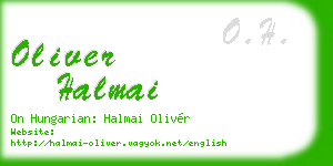 oliver halmai business card